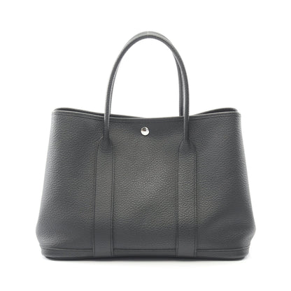 ガーデンパーティPM ハンドバッグ トートバッグ ヴァッシュカントリー ブラック シルバー金具 X刻印 エルメス バッグ HERMES