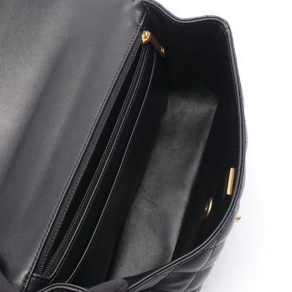 マトラッセ チェーンショルダーバッグ ラムスキン ブラック ゴールド金具 2WAY シャネル バッグ CHANEL