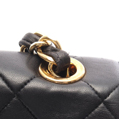 マトラッセ チェーンショルダーバッグ ラムスキン ブラック ゴールド金具 シャネル バッグ CHANEL
