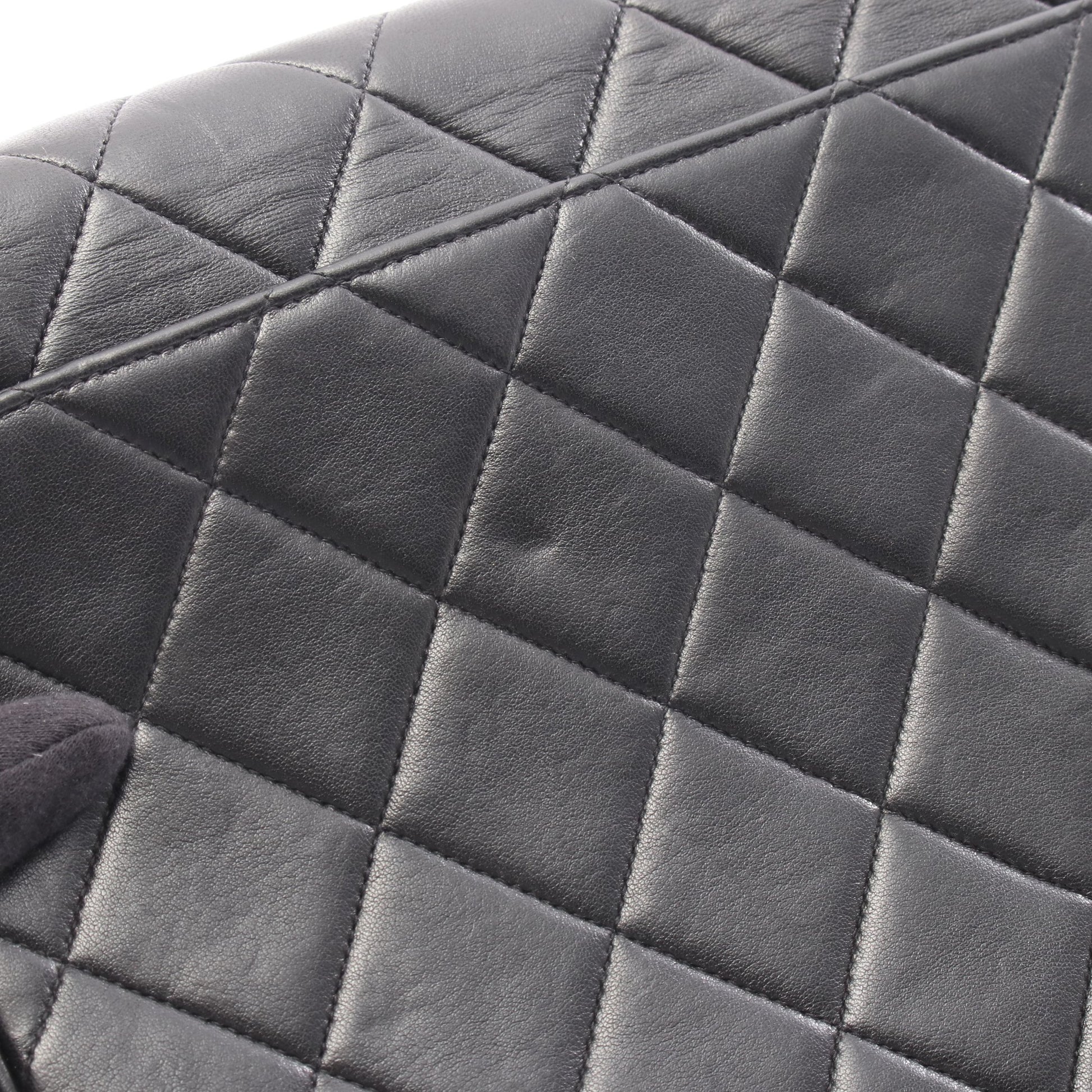 マトラッセ チェーンショルダーバッグ ラムスキン ブラック ゴールド金具 シャネル バッグ CHANEL