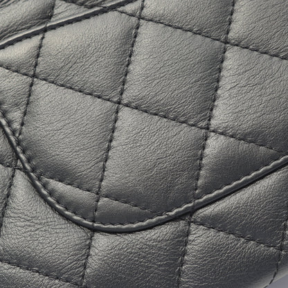 マトラッセ スモール フラップ チェーンショルダーバッグ ラムスキン ブラック ゴールド金具 シャネル バッグ CHANEL
