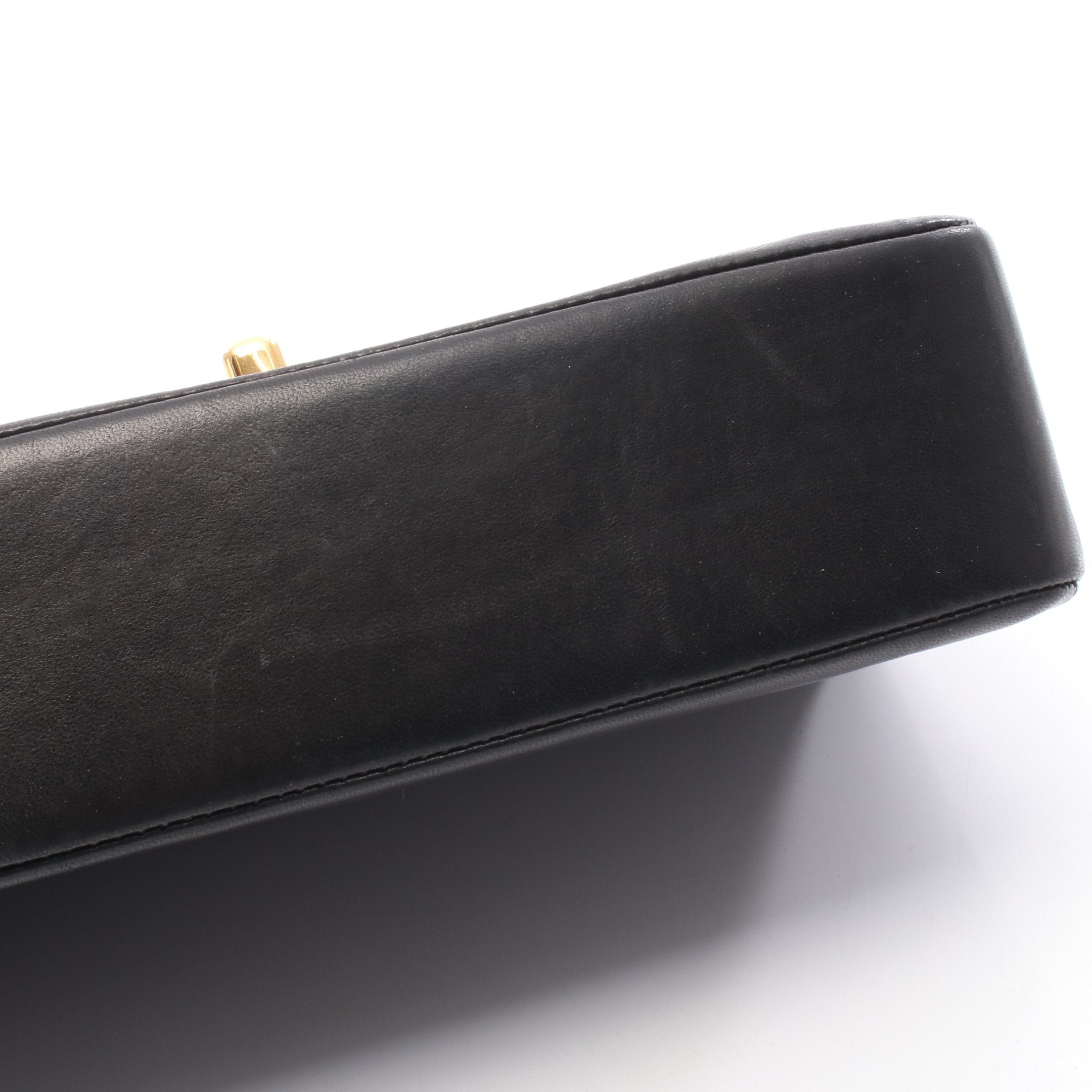 CHANEL シャネル 横型 マドモアゼル デカココ ラムスキン Wチェーン ショルダー バッグ ブラック 良品 a538 マドモアゼル Wチェーンショルダーバッグ ラムスキン ブラック