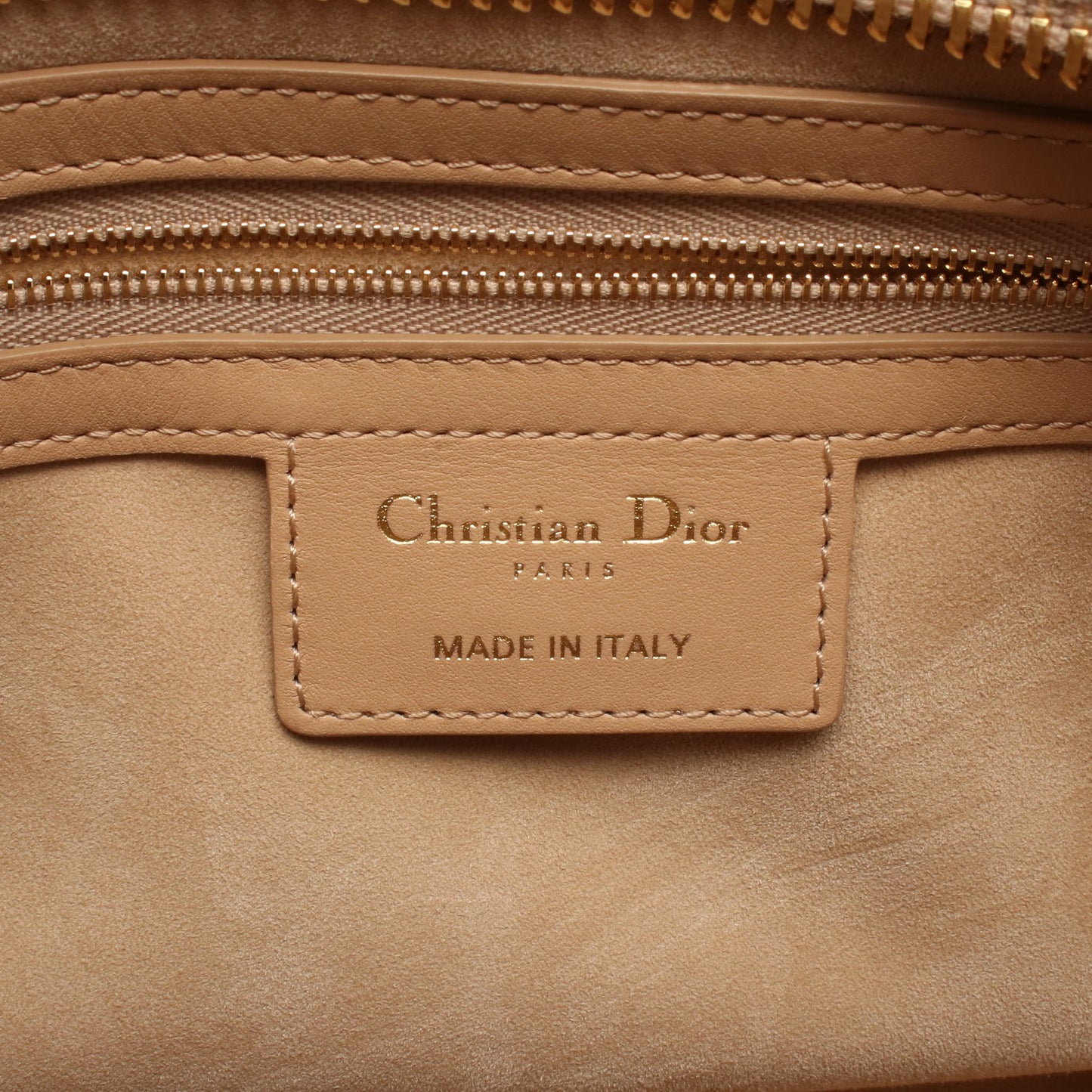 Lady D-Sire ミディアム ハンドバッグ レザー ライトブラウン 2WAY クリスチャンディオール バッグ Christian Dior