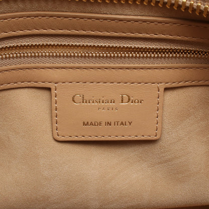 Lady D-Sire ミディアム ハンドバッグ レザー ライトブラウン 2WAY クリスチャンディオール バッグ Christian Dior