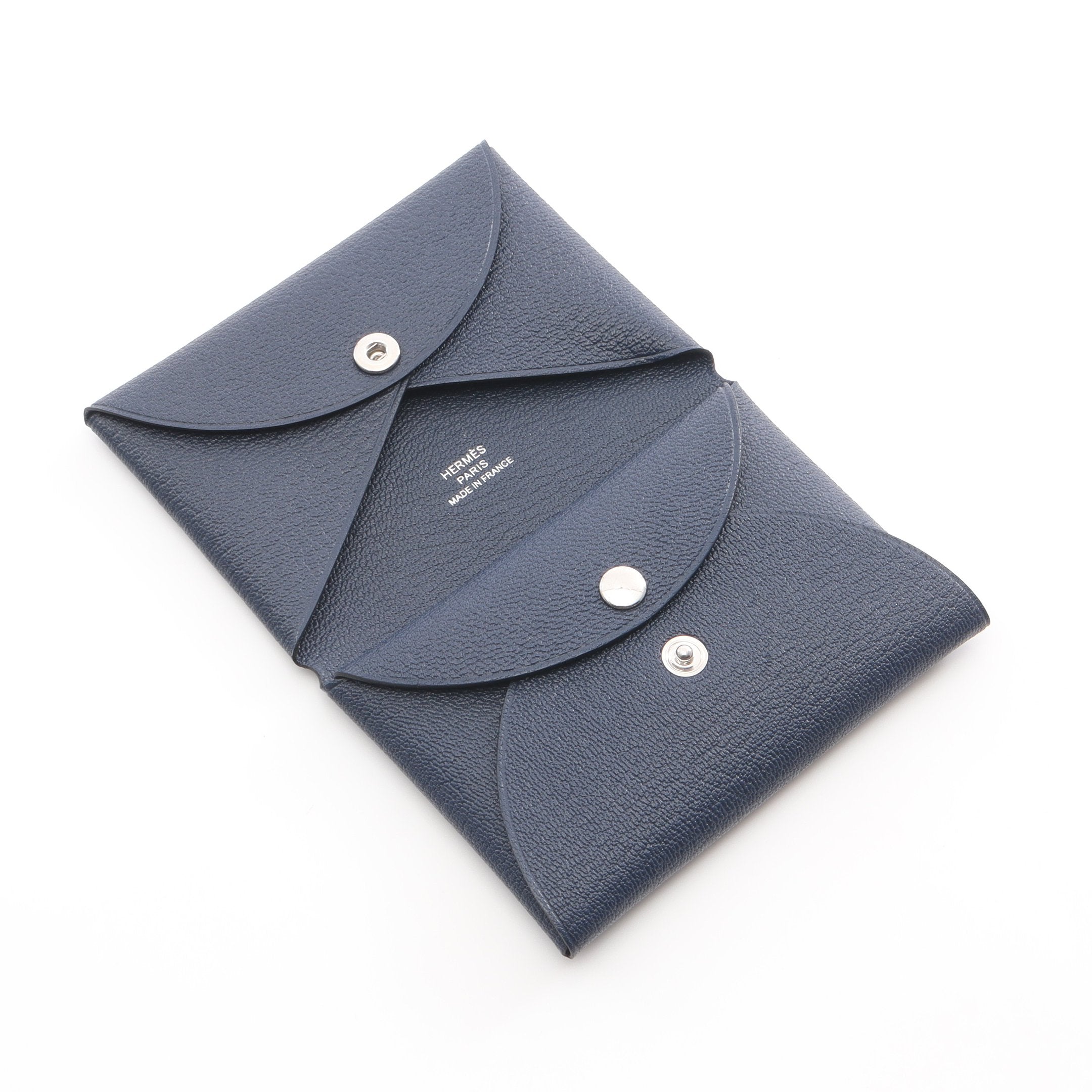 HERMES 新品　カルヴィデュオ　ブルーニュイ　ネイビー カード小銭入れ HERMES（エルメス） コインケース カルヴィデュオ CALVI DUO エプソン