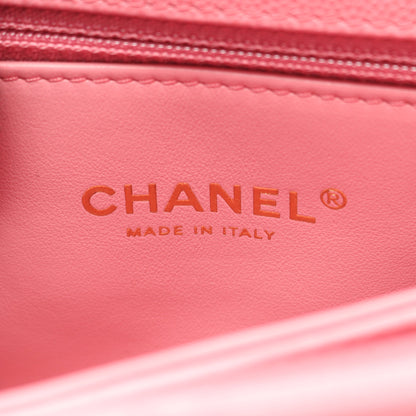 ココハンドル フラップ マトラッセ ハンドバッグ キャビアスキン ピンク ゴールド金具 2WAY シャネル バッグ CHANEL