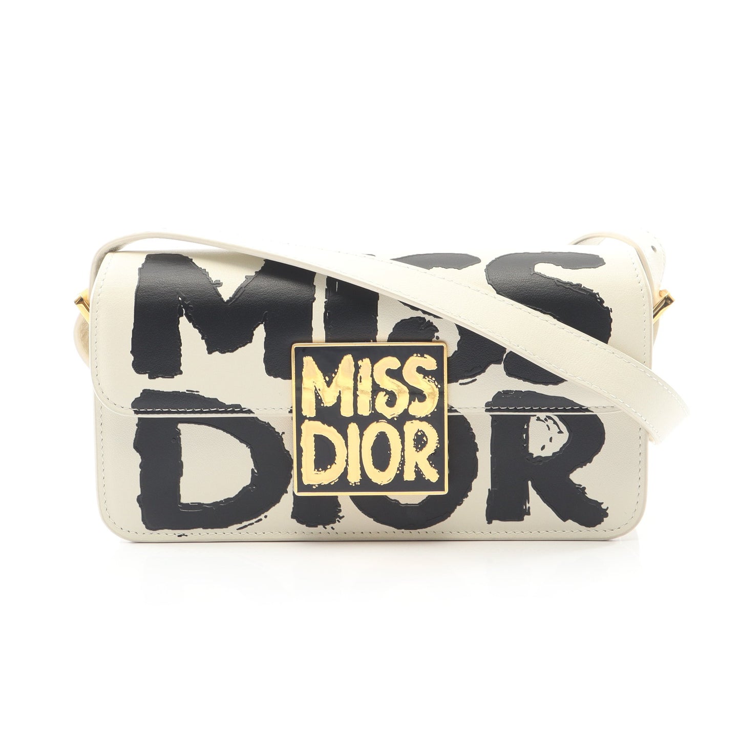 MISS DIOR ショルダーバッグ レザー ホワイト ブラック クリスチャンディオール バッグ Christian Dior