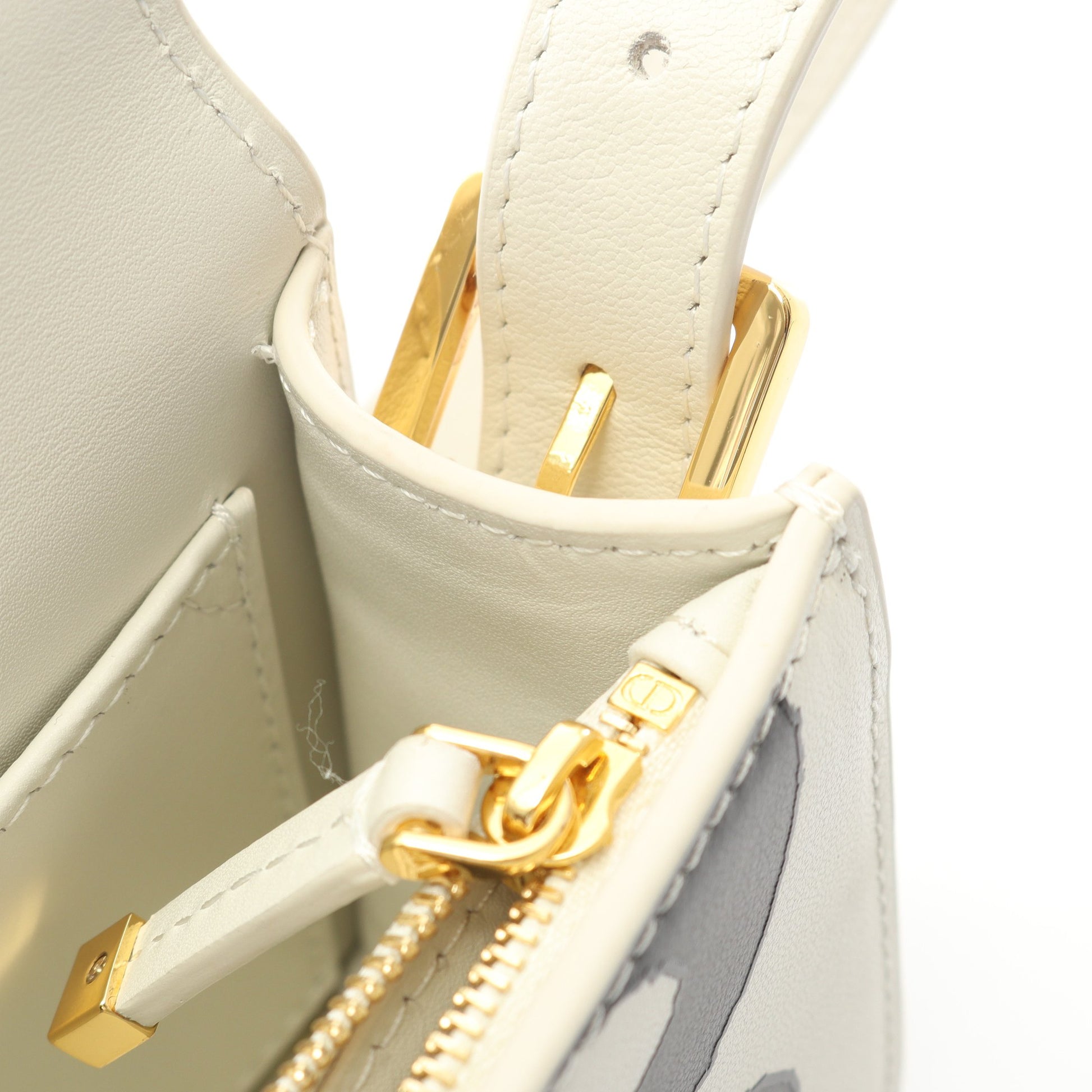 MISS DIOR ショルダーバッグ レザー ホワイト ブラック クリスチャンディオール バッグ Christian Dior