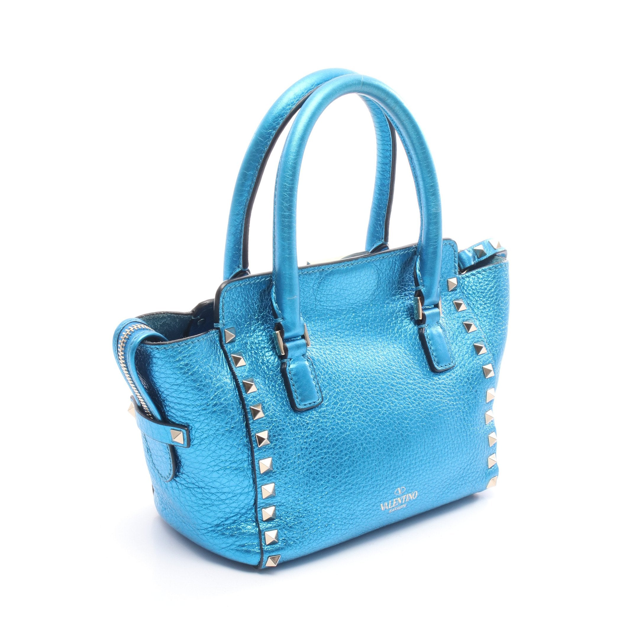 VALENTINOヴァレンティノロックスタッズバッグ ネイビー VALENTINO ヴァレンティノ ロックスタッズ ミニ ショルダーバッグ