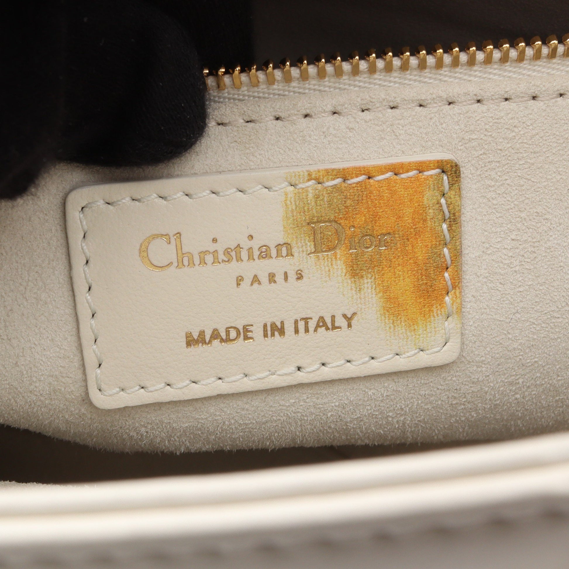 LADY DIOR レディディオール ハンドバッグ レザー オフホワイト マルチカラー 2WAY クリスチャンディオール バッグ Christian Dior