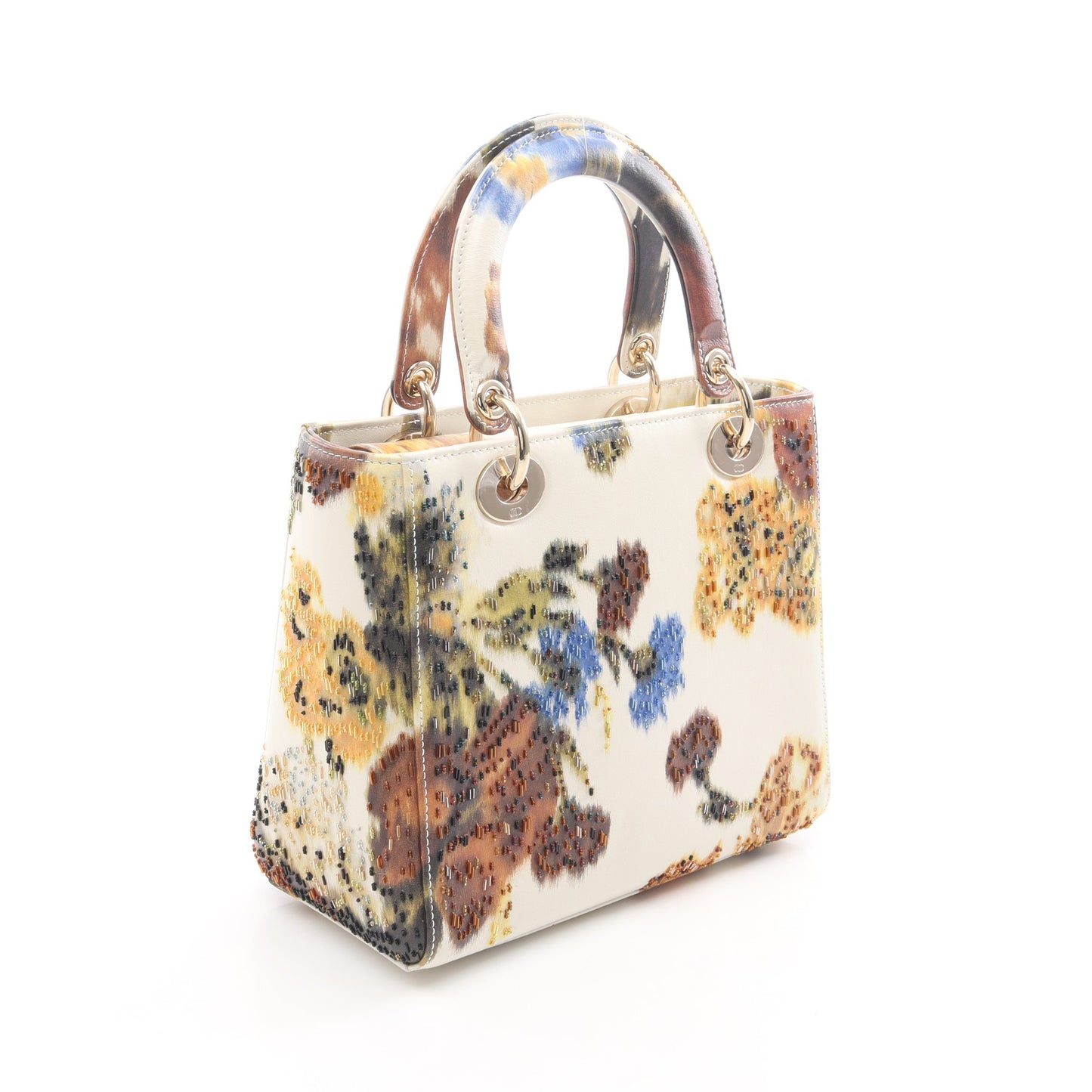 LADY DIOR レディディオール ハンドバッグ レザー オフホワイト マルチカラー 2WAY クリスチャンディオール バッグ Christian Dior