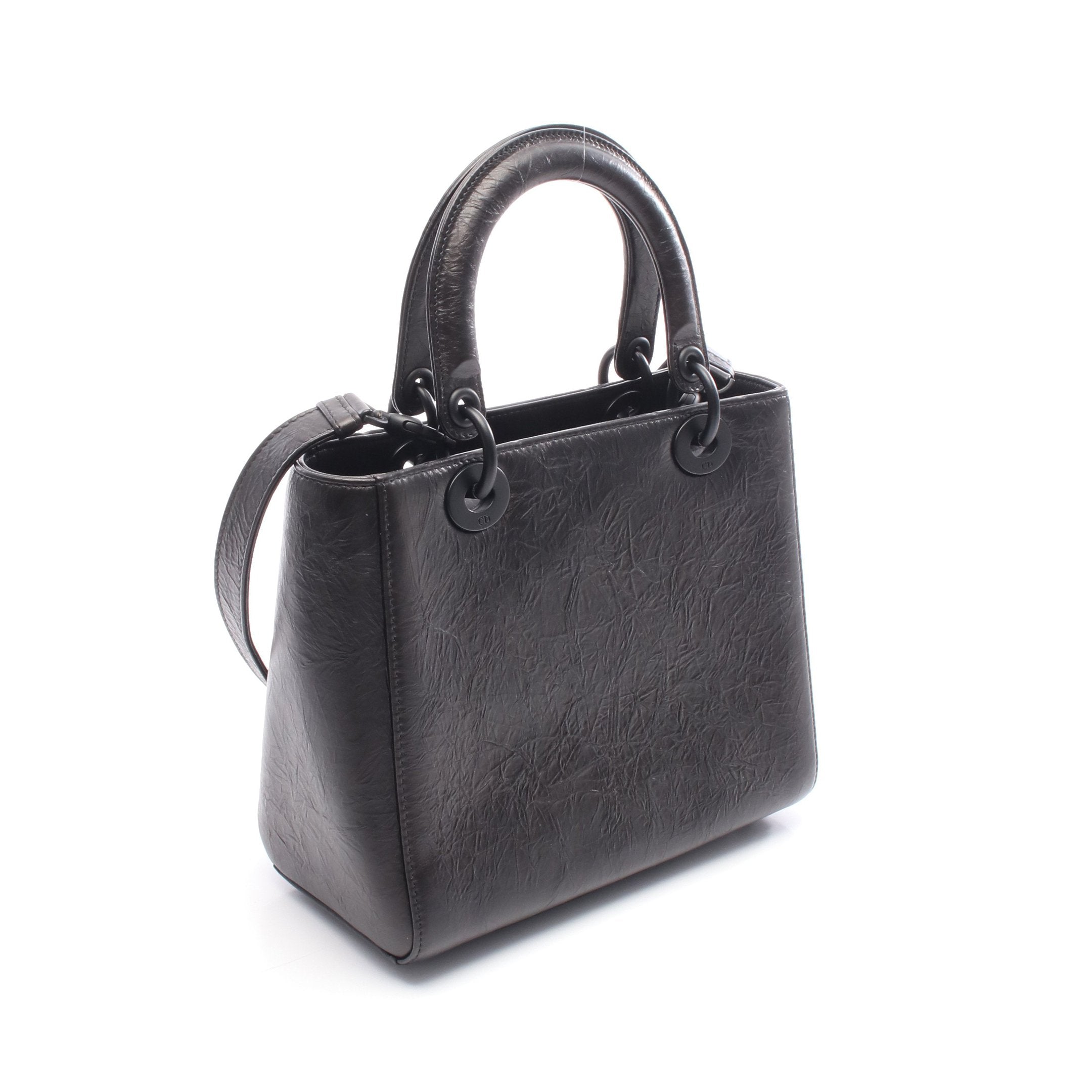 LADY DIOR レディディオール ハンドバッグ エッフェル塔 レザー