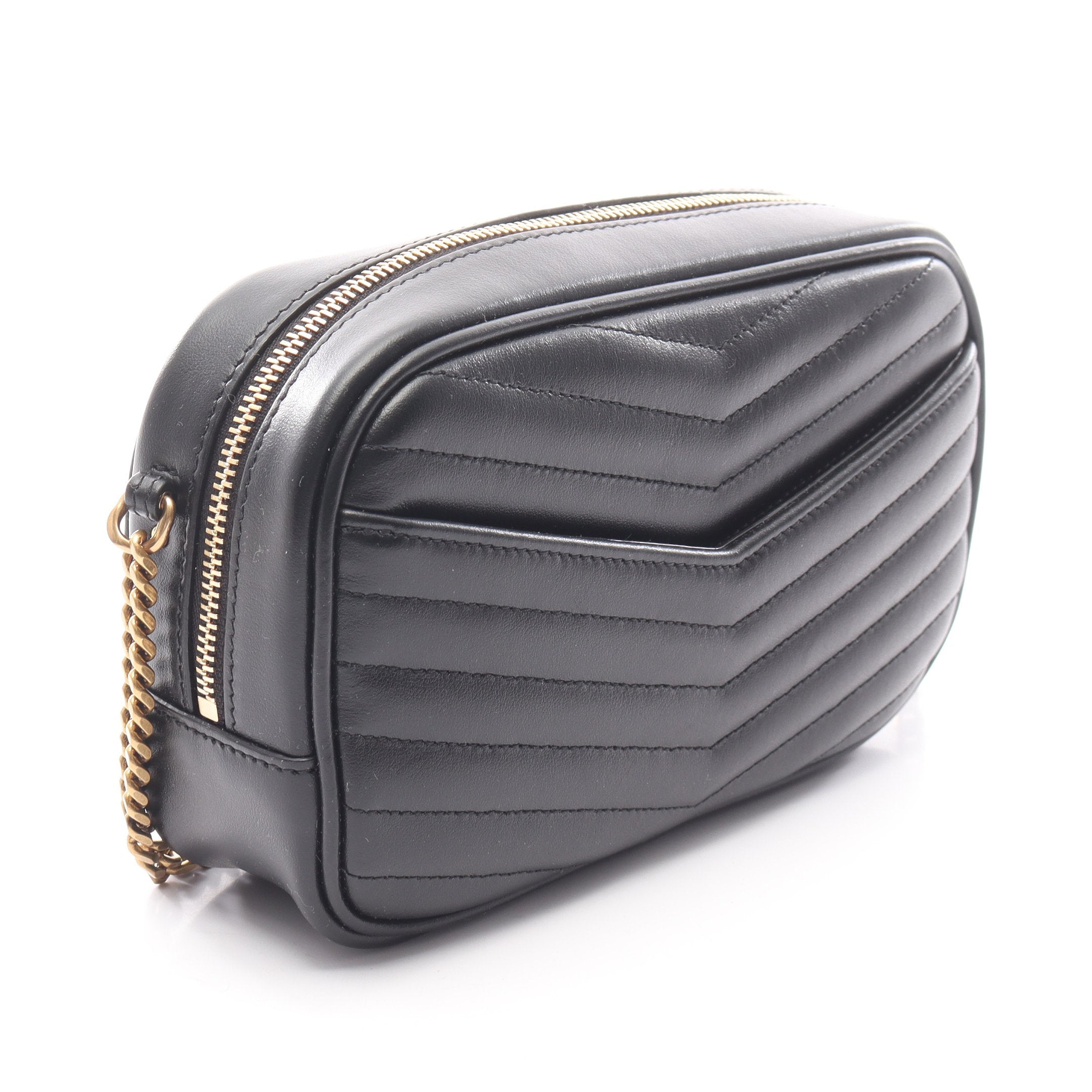 LOU ルー ミニバッグ チェーンショルダーバッグ レザー ブラック サン