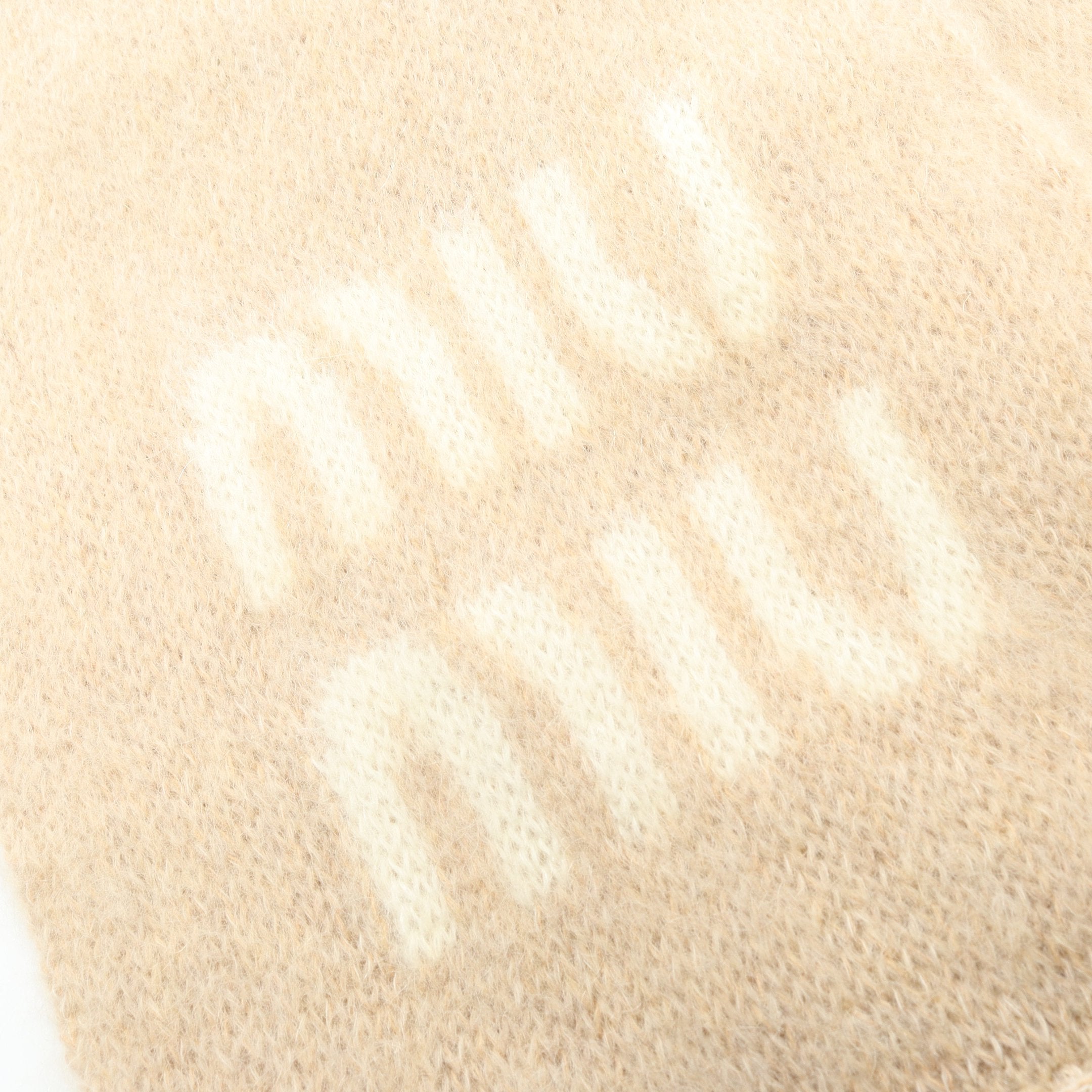 ロゴ マフラー モヘヤ ウール ベージュ ミュウミュウ – RECLO