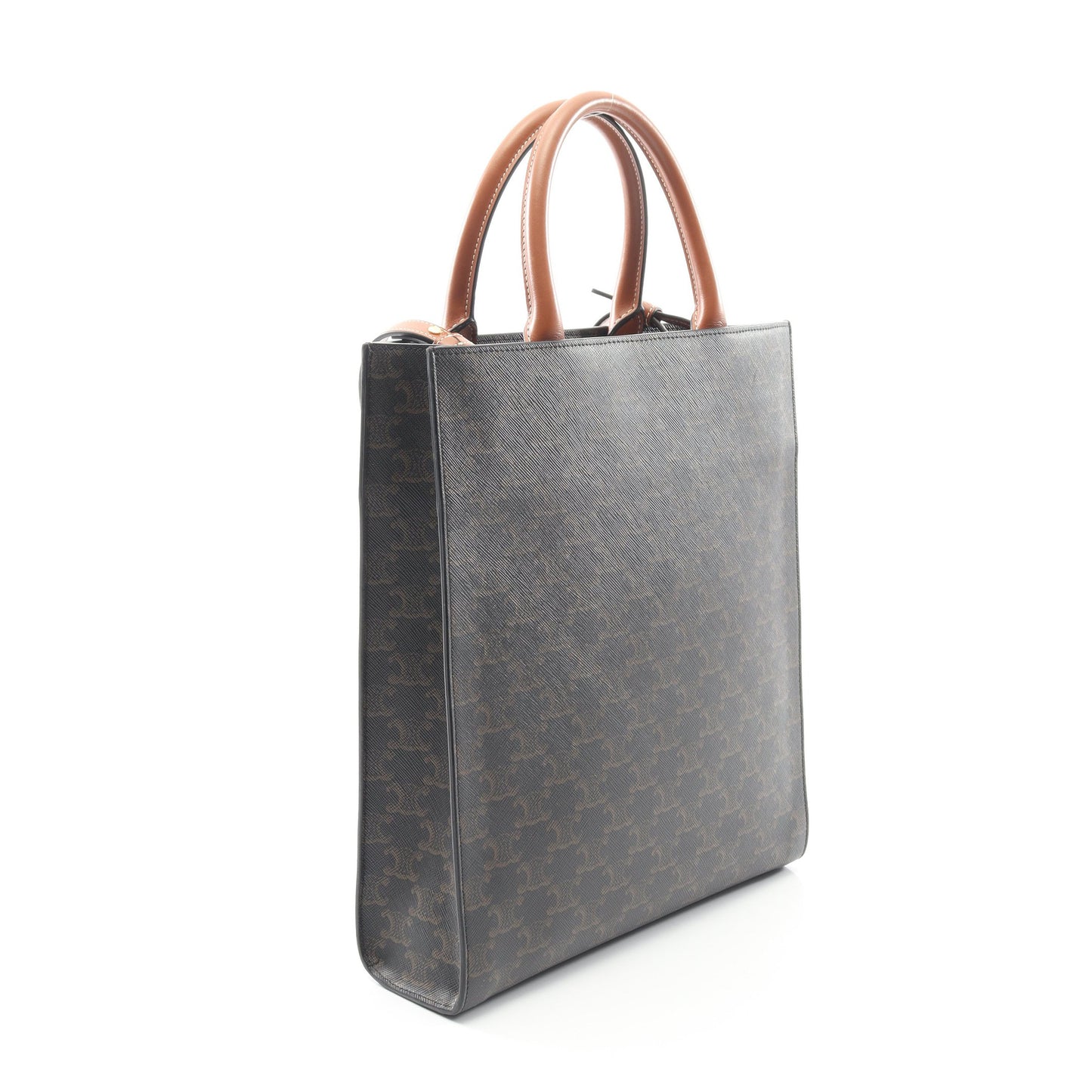 スモール バーティカル カバ トリオンフ ハンドバッグ トートバッグ PVC レザー ブラック ブラウン 2WAY セリーヌ バッグ CELINE