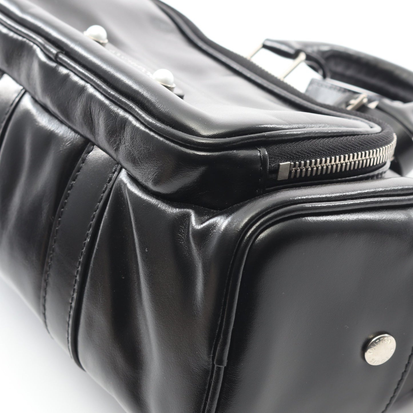 キーポル カーゴ バンドリエール 25 ハンドバッグ レザー ブラック 2WAY ルイヴィトン バッグ LOUIS VUITTON