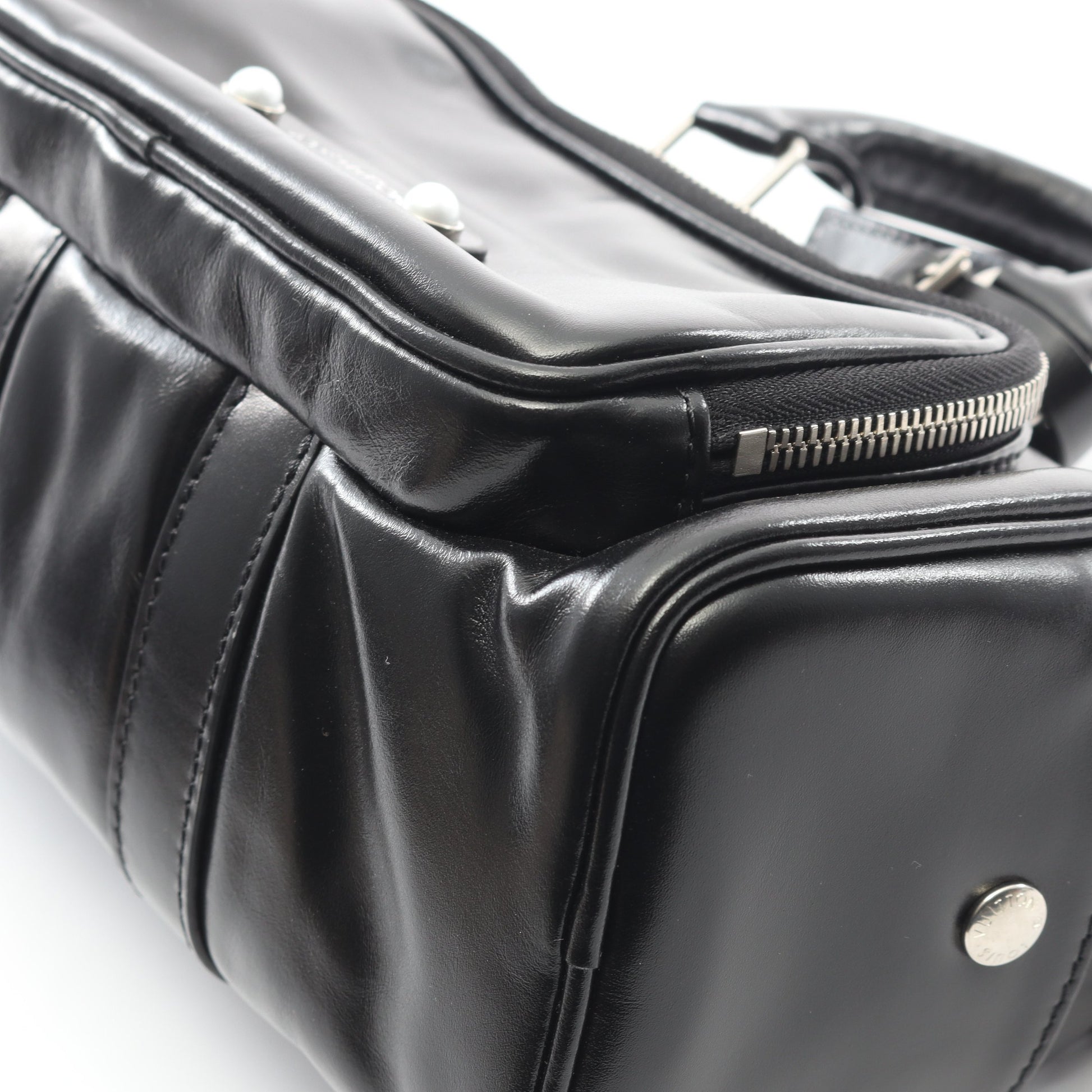 キーポル カーゴ バンドリエール 25 ハンドバッグ レザー ブラック 2WAY ルイヴィトン バッグ LOUIS VUITTON