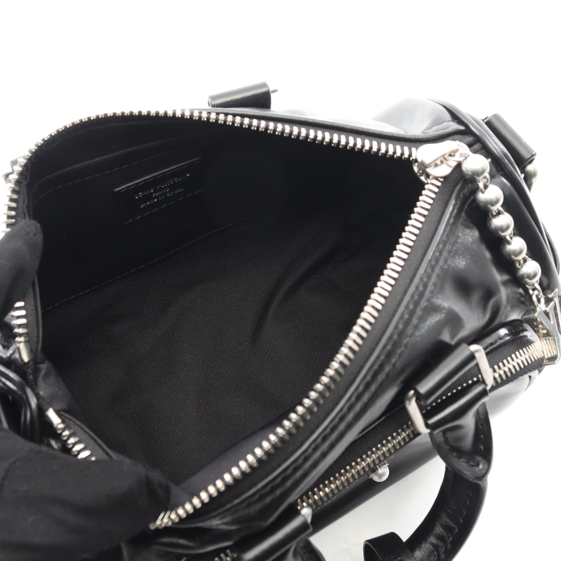 キーポル カーゴ バンドリエール 25 ハンドバッグ レザー ブラック 2WAY ルイヴィトン バッグ LOUIS VUITTON