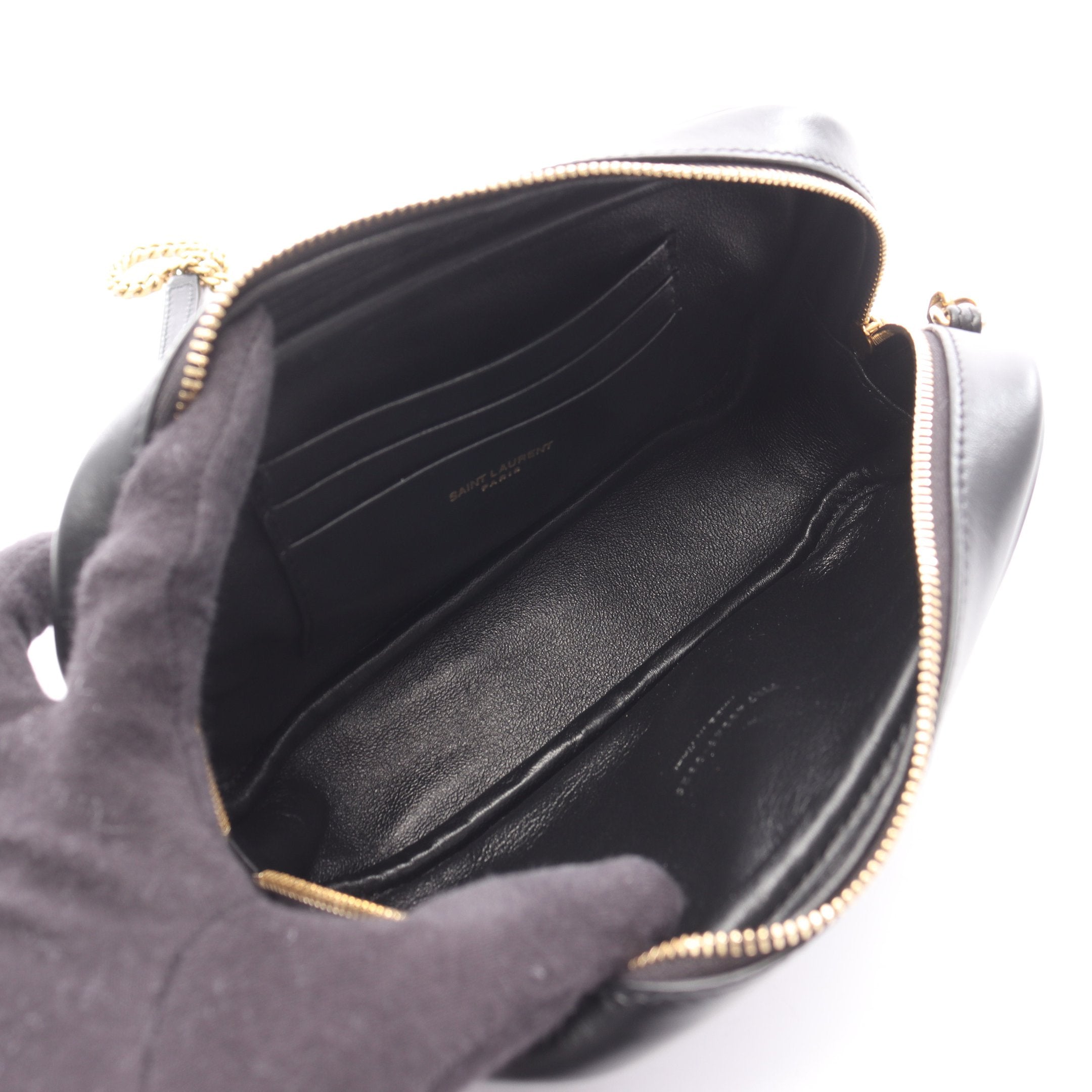 LOU ルー ミニバッグ チェーンショルダーバッグ レザー ブラック サン