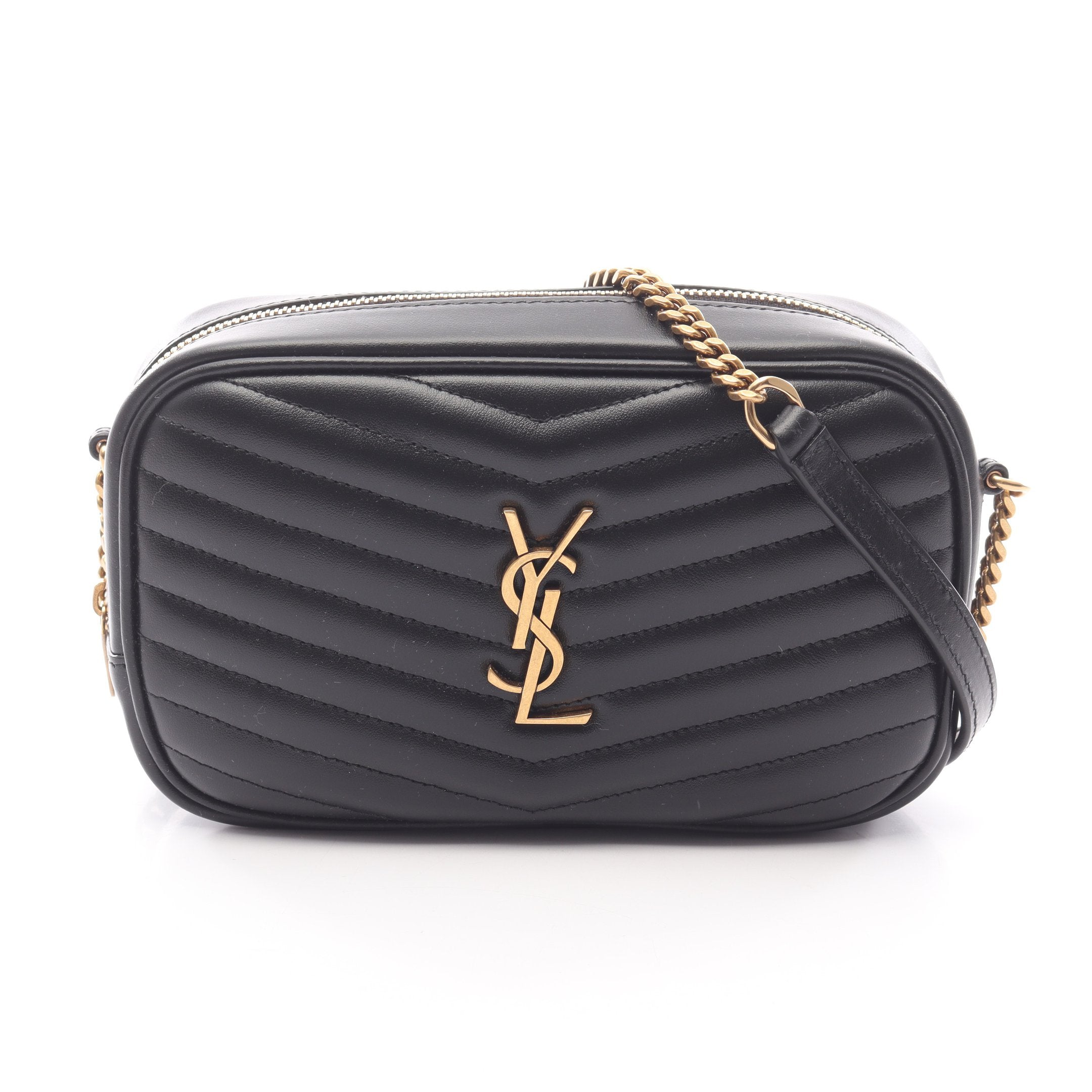 LOU ルー ミニバッグ チェーンショルダーバッグ レザー ブラック サン