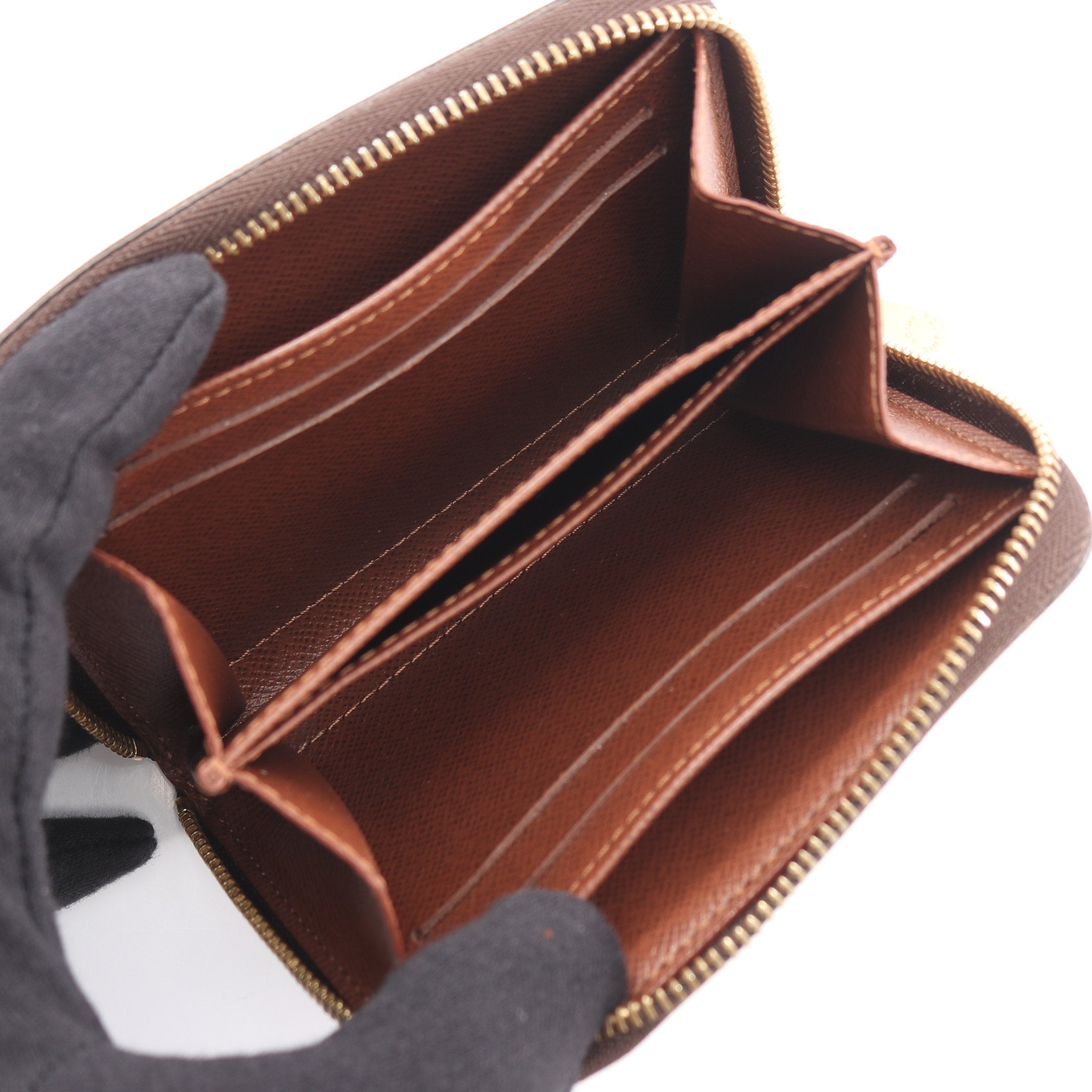 ジッピー コインパース モノグラム コインケース PVC ブラウン ルイ