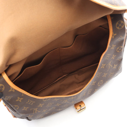 ソミュール35 モノグラム ショルダーバッグ PVC レザー ブラウン ルイヴィトン バッグ LOUIS VUITTON