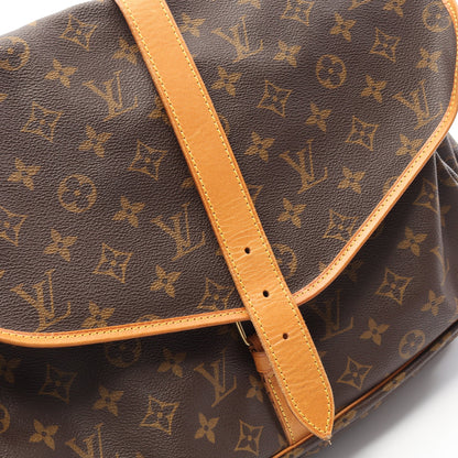 ソミュール35 モノグラム ショルダーバッグ PVC レザー ブラウン ルイヴィトン バッグ LOUIS VUITTON