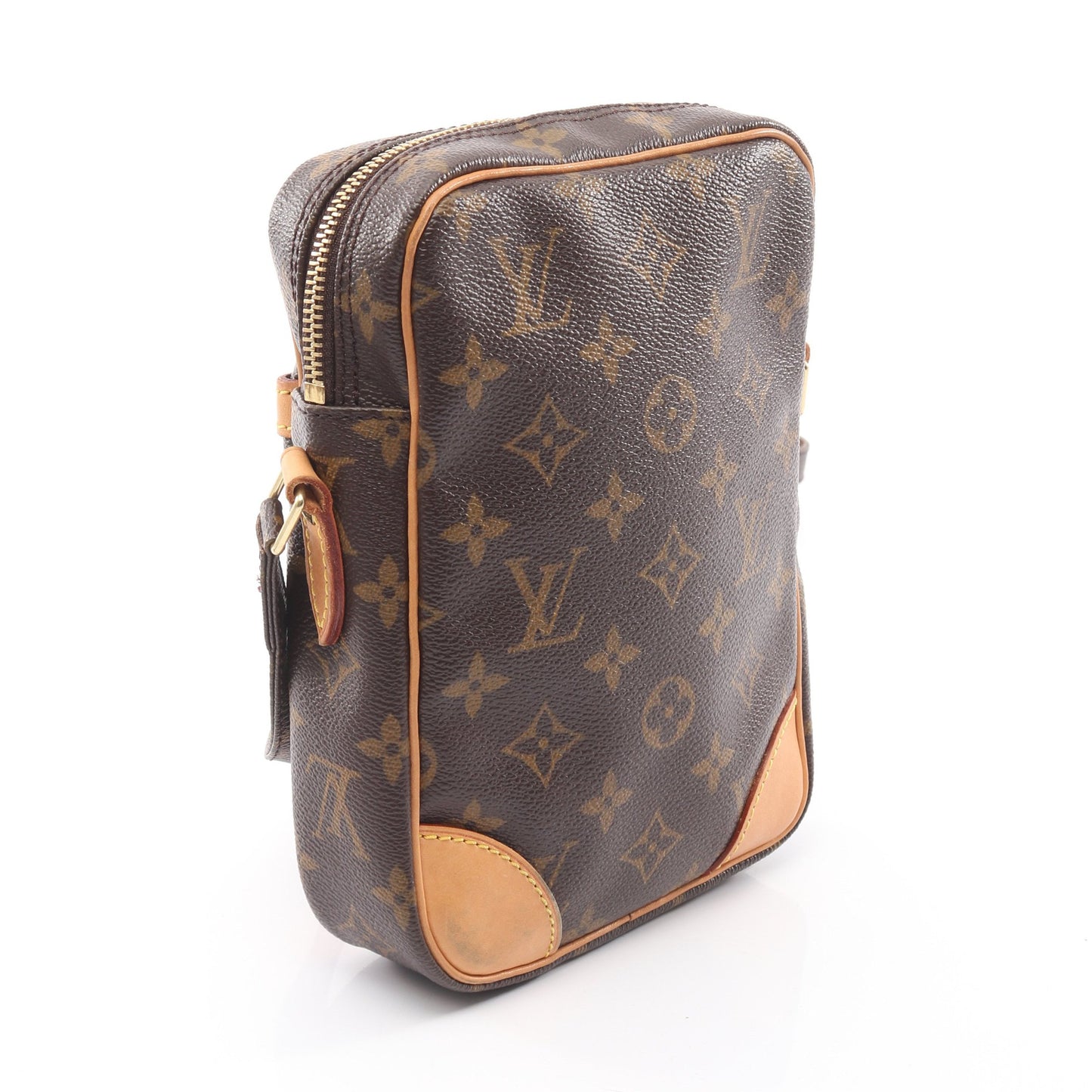 ダヌーブ モノグラム ショルダーバッグ PVC レザー ブラウン ルイヴィトン バッグ LOUIS VUITTON