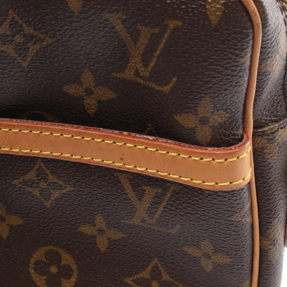 ダヌーブ モノグラム ショルダーバッグ PVC レザー ブラウン ルイヴィトン バッグ LOUIS VUITTON