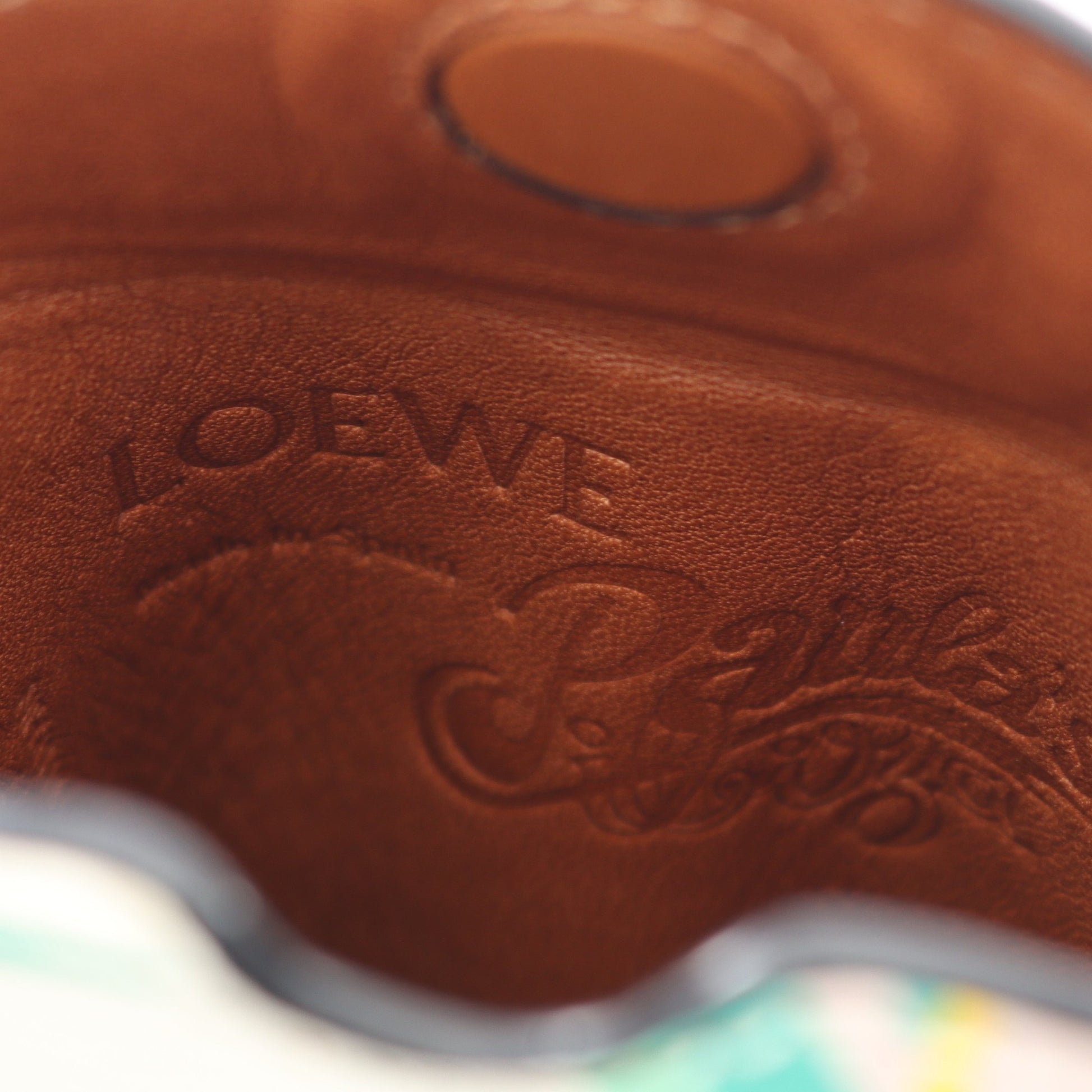 PAULA GATE POCKET WATERLILY ゲートポケット ショルダーバッグ レザー ホワイト ブラウン マルチカラー ロエベ バッグ LOEWE