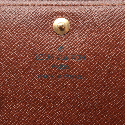 ポルトモネ ビエ トレゾール モノグラム 二つ折り財布 PVC レザー ブラウン ルイヴィトン 財布・小物 LOUIS VUITTON