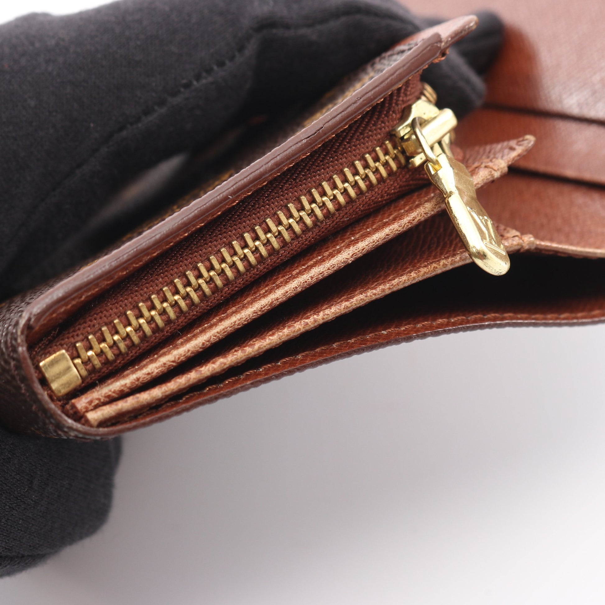 ポルトモネ ビエ トレゾール モノグラム 二つ折り財布 PVC レザー ブラウン ルイヴィトン 財布・小物 LOUIS VUITTON
