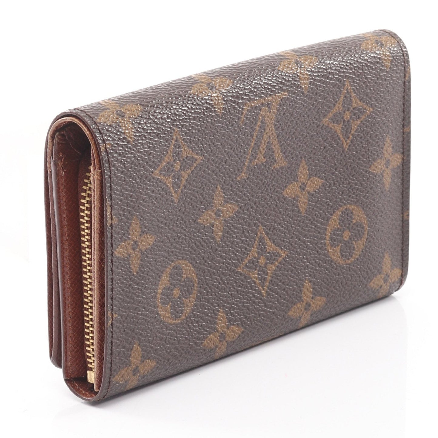 ポルトモネ ビエ トレゾール モノグラム 二つ折り財布 PVC レザー ブラウン ルイヴィトン 財布・小物 LOUIS VUITTON