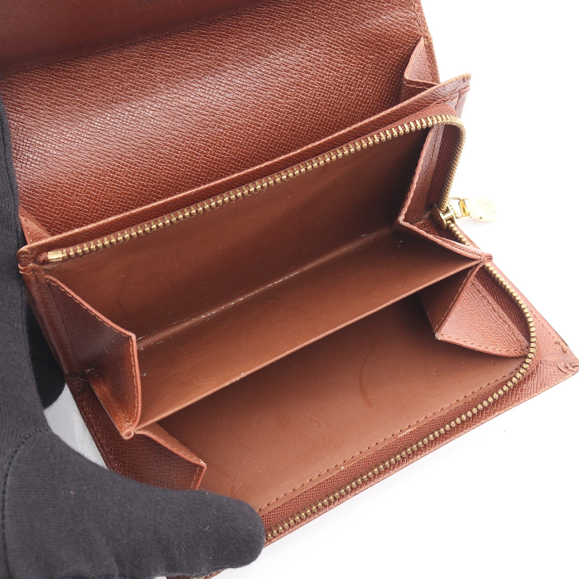 ポルトモネ ビエ トレゾール モノグラム 二つ折り財布 PVC レザー ブラウン ルイヴィトン 財布・小物 LOUIS VUITTON