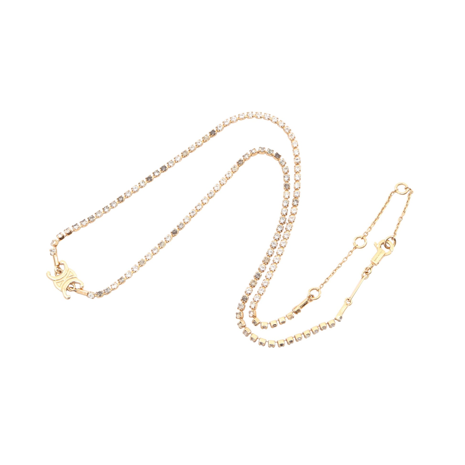 トリオンフ スパークル ネックレス GP ラインストーン ゴールド クリア セリーヌ アクセサリー CELINE