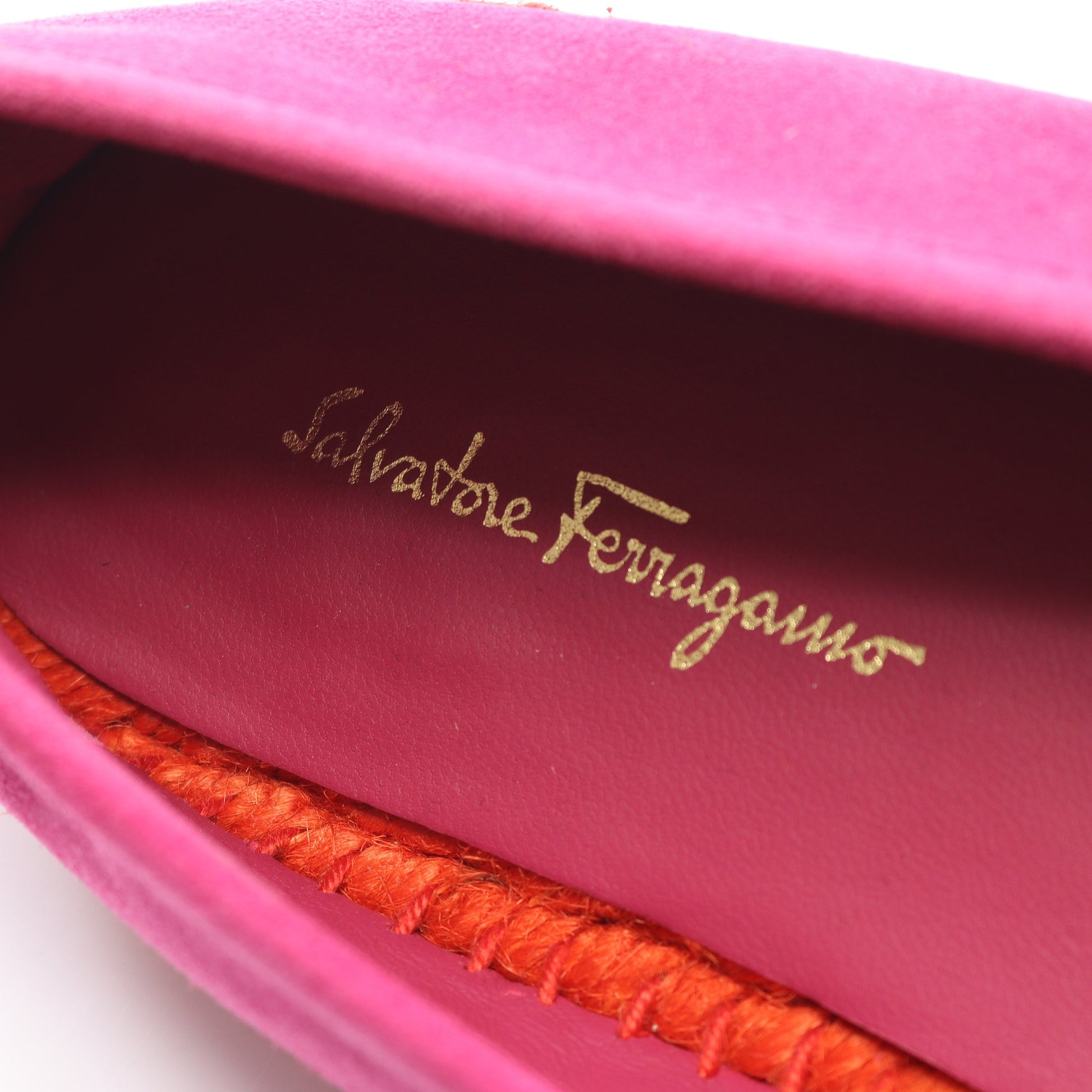ヴァラリボン フラットシューズ スエード ピンクパープル エスパドリーユ サルヴァトーレフェラガモ シューズ Salvatore Ferragamo