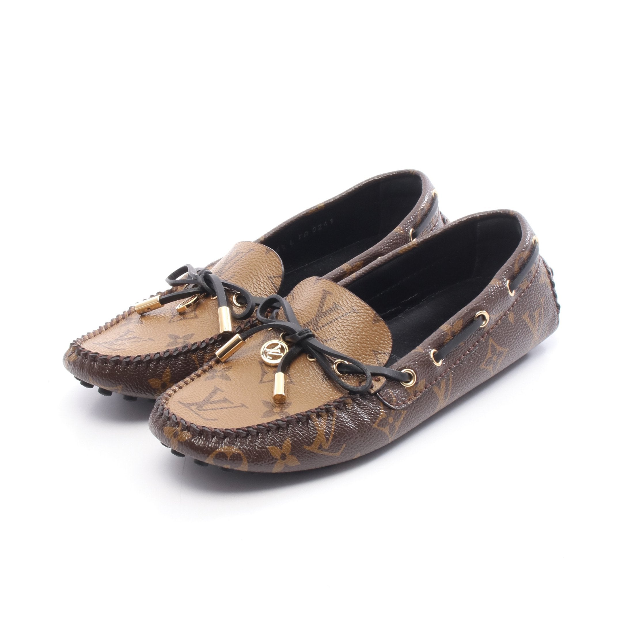 ルイヴィトン ドライビングシューズ チロリアン メンズ レザー 茶　6 ルイヴィトン ドライビングシューズ チロリアン メンズ レザー 茶 6