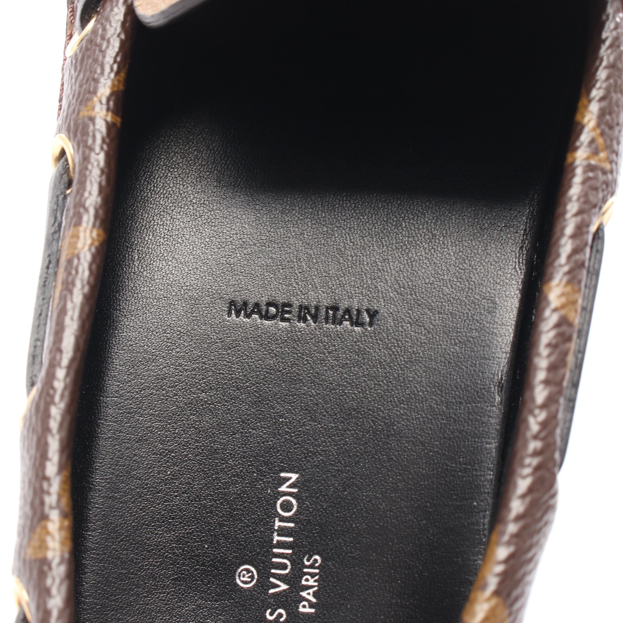 グロリアライン モノグラムリバース ドライビングシューズ PVC レザー