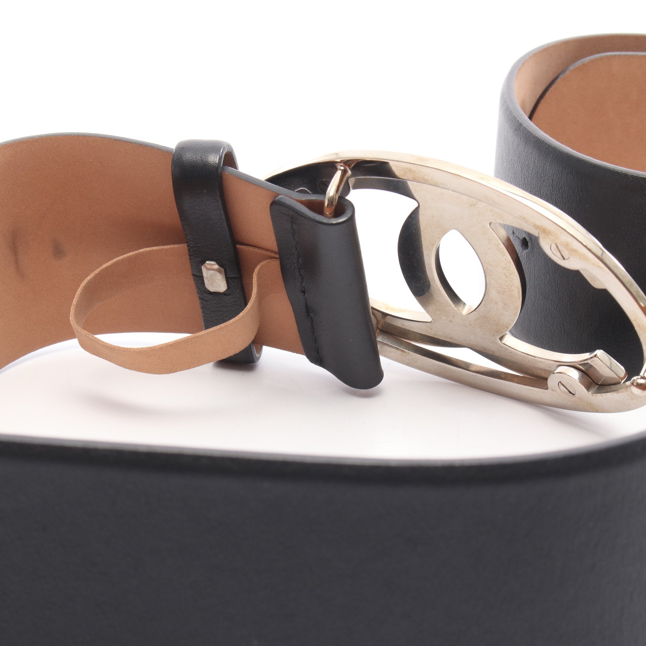 シャネル CHANEL ココマーク レザーベルト ベルト シルバー金具