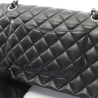 マトラッセ Wフラップ Wチェーンショルダーバッグ キャビアスキン ブラック シルバー金具 シャネル バッグ CHANEL