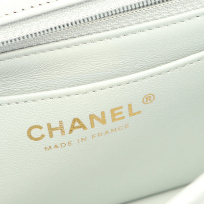 ミニマトラッセ20 チェーンショルダーバッグ ラムスキン ライトグレー ゴールド金具 シャネル バッグ CHANEL