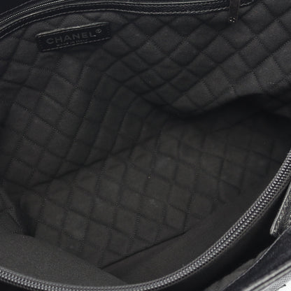 ココマーク ハンドバッグ トートバッグ レザー ブラック シルバー金具 シャネル バッグ CHANEL