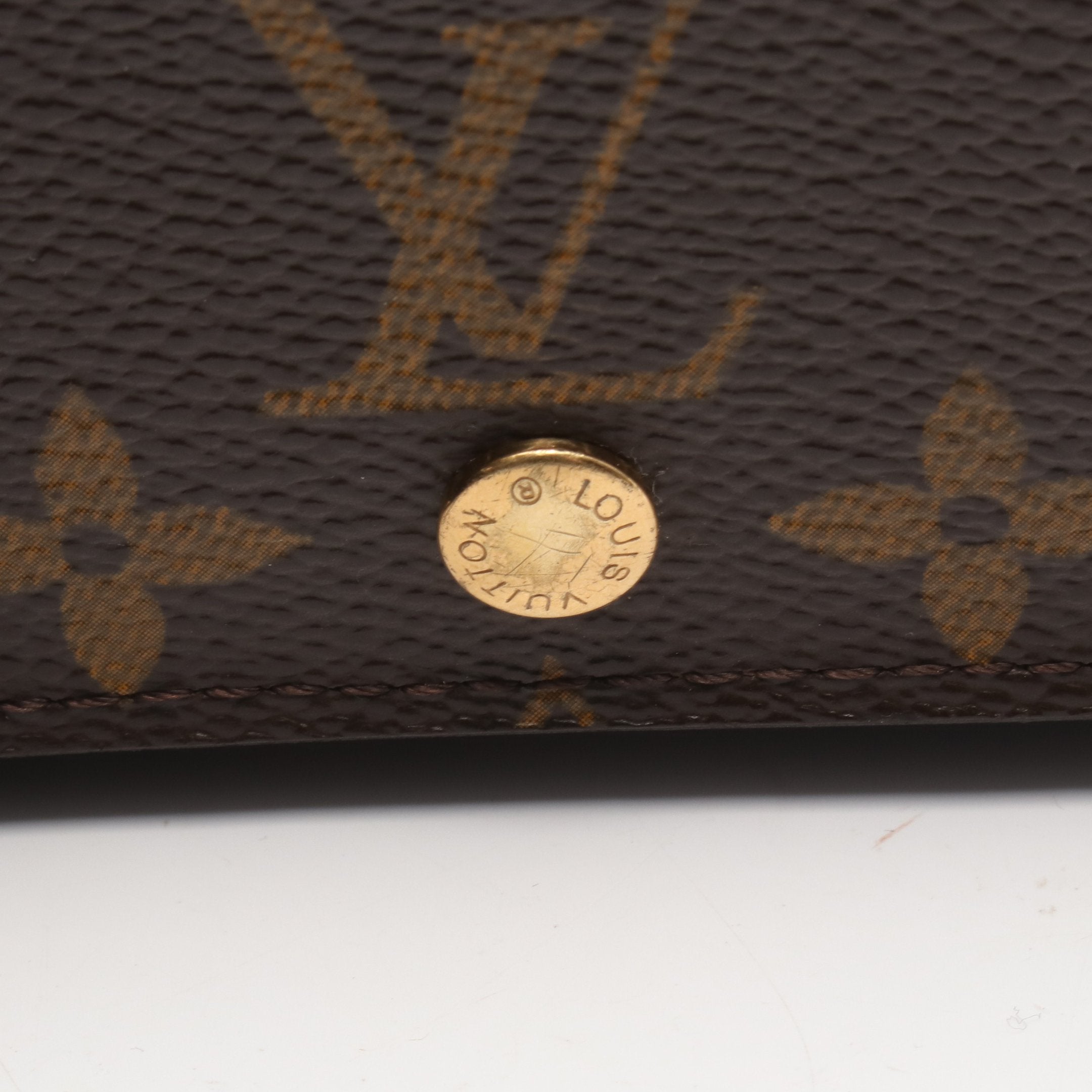 ポルトモネ ビエ トレゾール モノグラム 二つ折り財布 PVC レザー