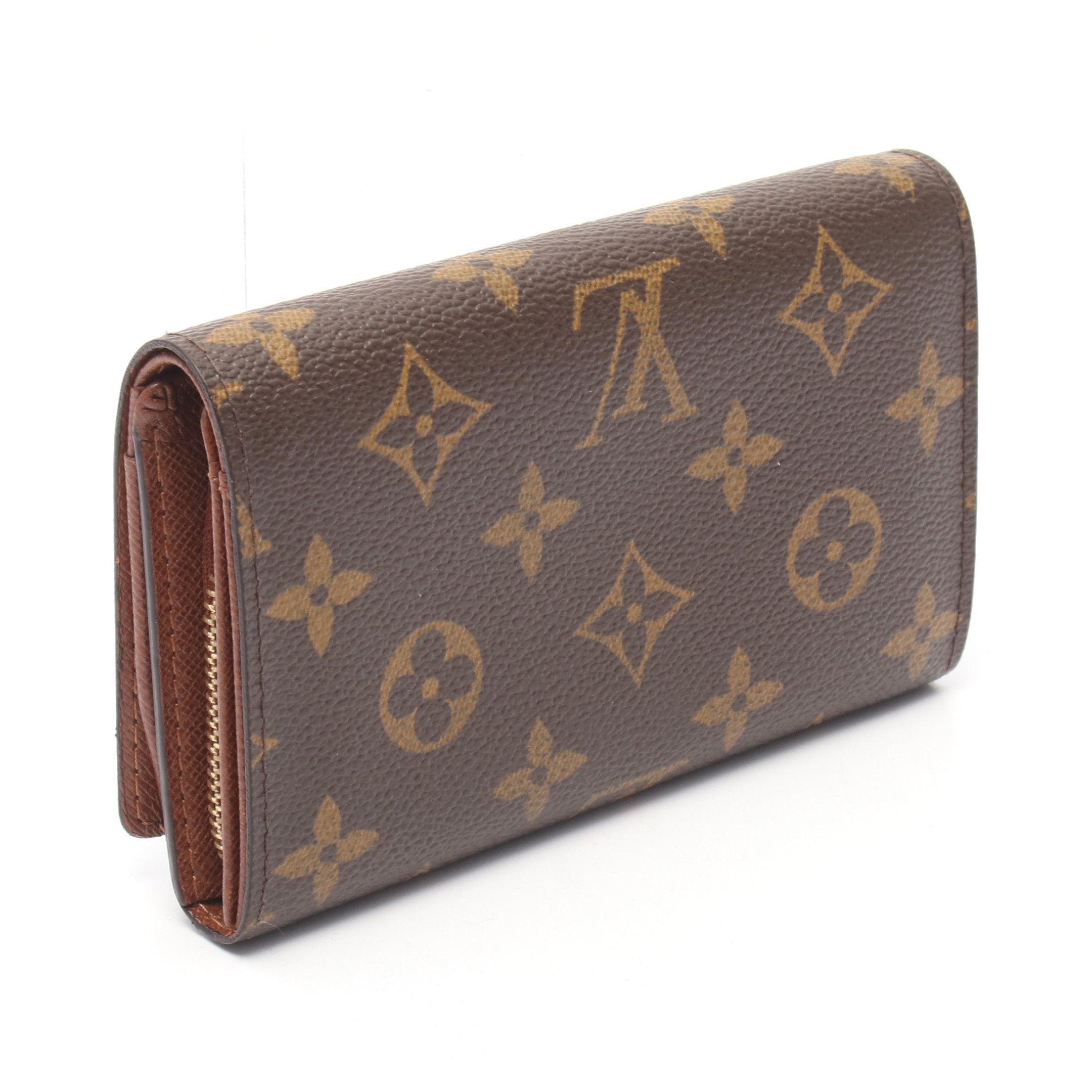 ルイ・ヴィトン LOUIS VUITTON ポルトモネ ビエ トレゾール モノグラム 二つ折り財布 財布 レザー PVC レディース ブラウン系 M61730 【中古】 ポルトモネ ビエ トレゾール モノグラム 二つ折り財布 PVC レザー
