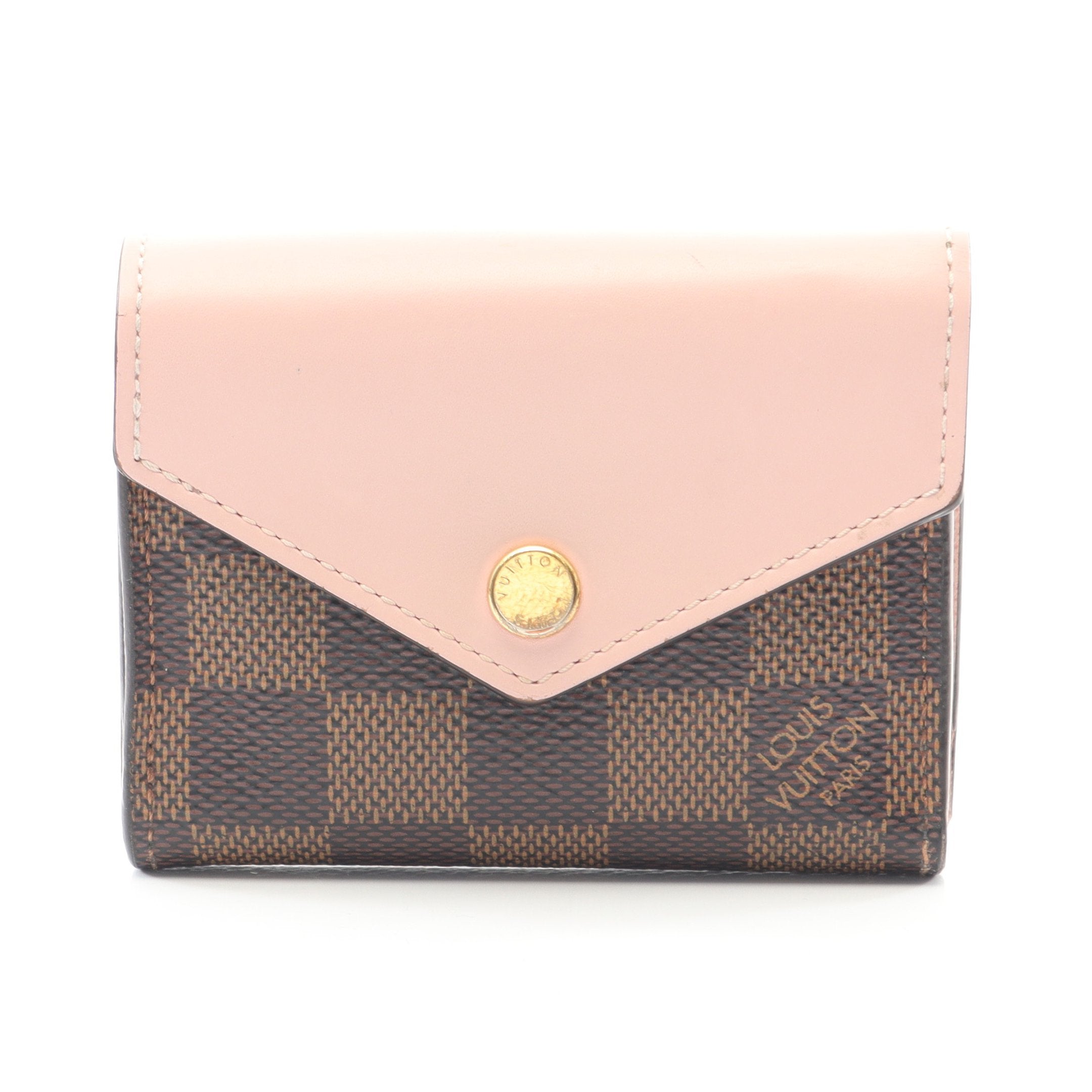 ポルトフォイユ ゾエ モノグラム ローズバレリーヌ 三つ折り財布 PVC