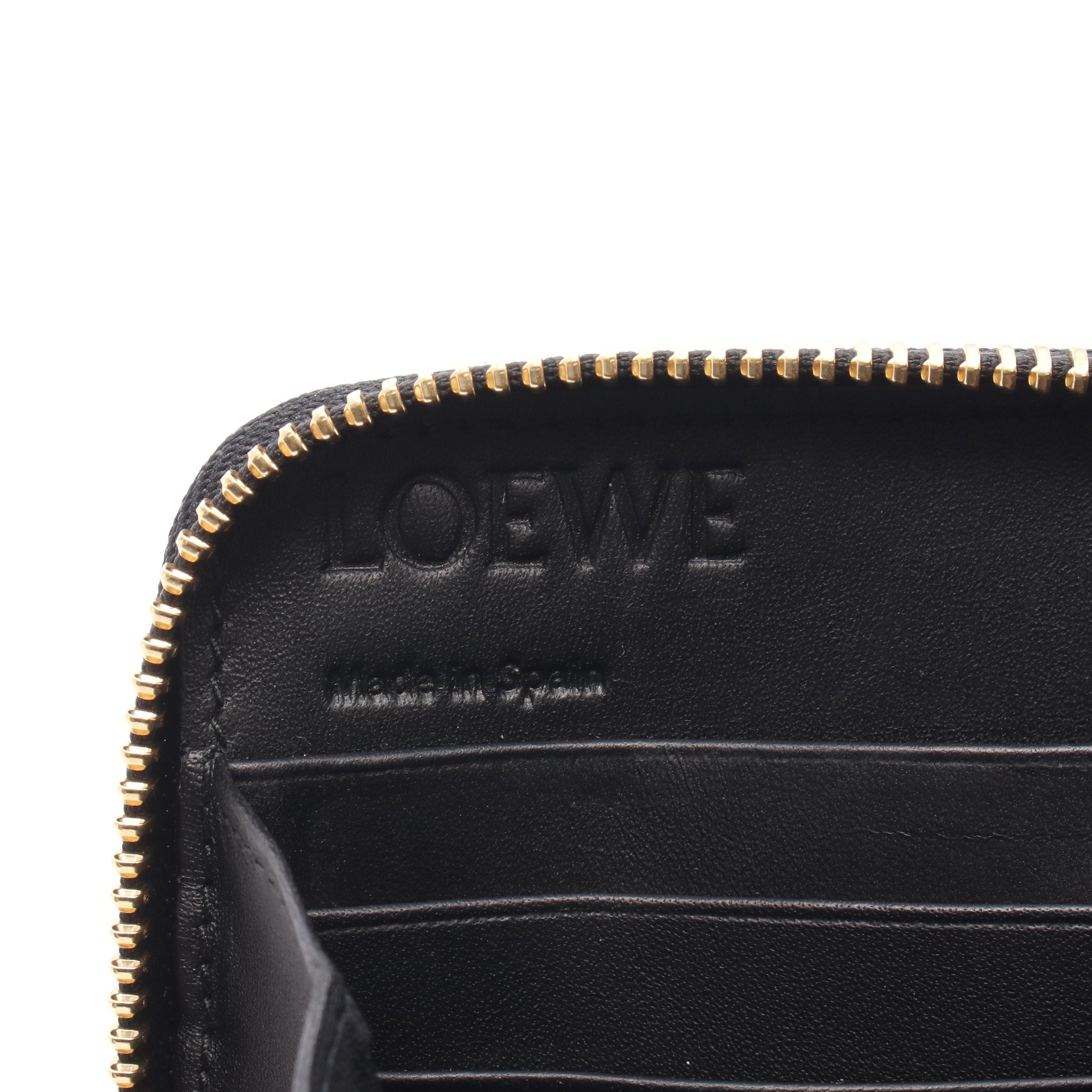 アナグラム ラウンドファスナー長財布 レザー ブラック ロエベ – RECLO