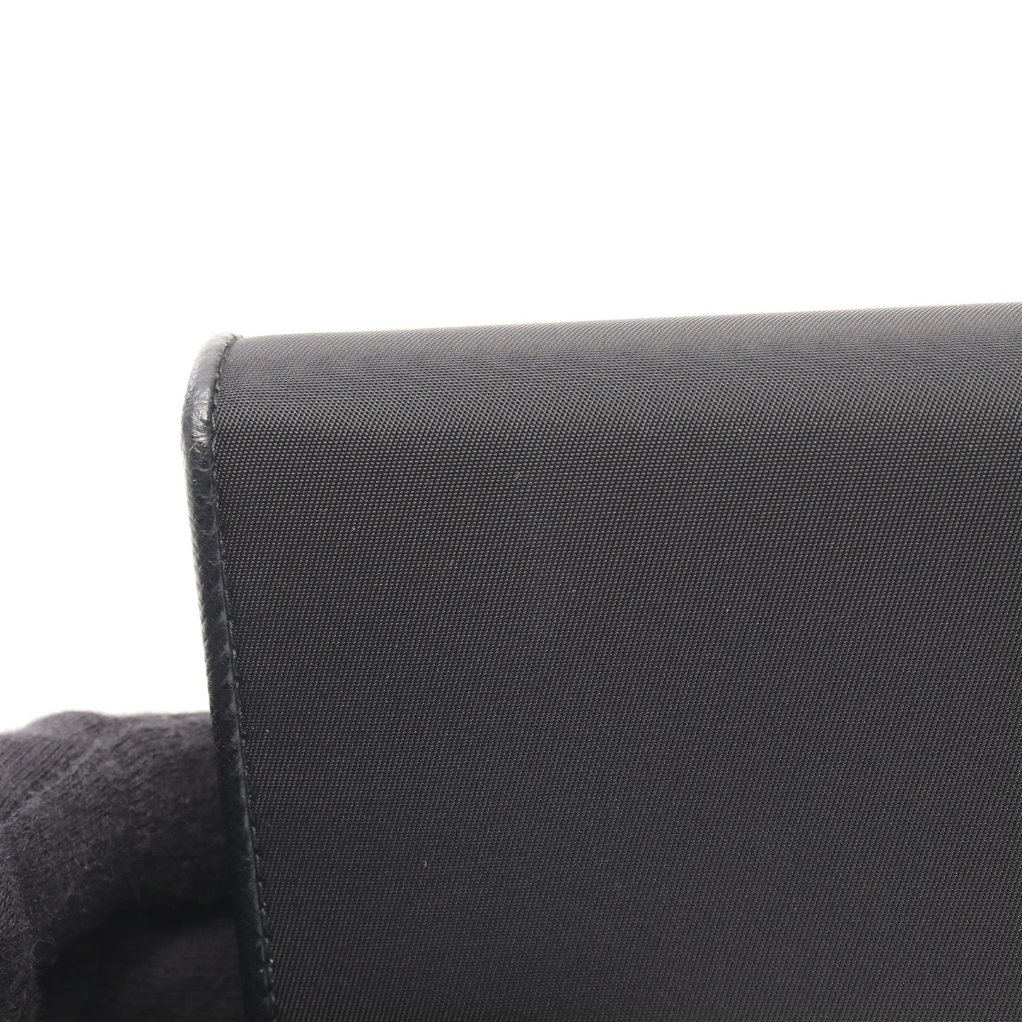 TESSUTO 二つ折り長財布 ナイロン レザー ブラック プラダ 財布・小物 PRADA