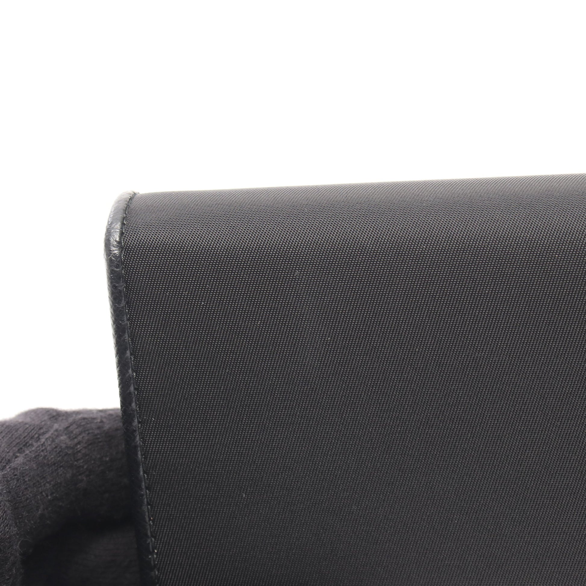 TESSUTO 二つ折り長財布 ナイロン レザー ブラック プラダ 財布・小物 PRADA