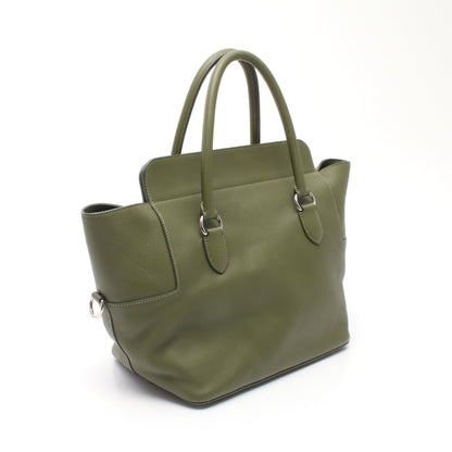 ツールボックス26 カノピ ハンドバッグ ヴォースイフト カーキグリーン シルバー金具 □Q刻印 エルメス バッグ HERMES