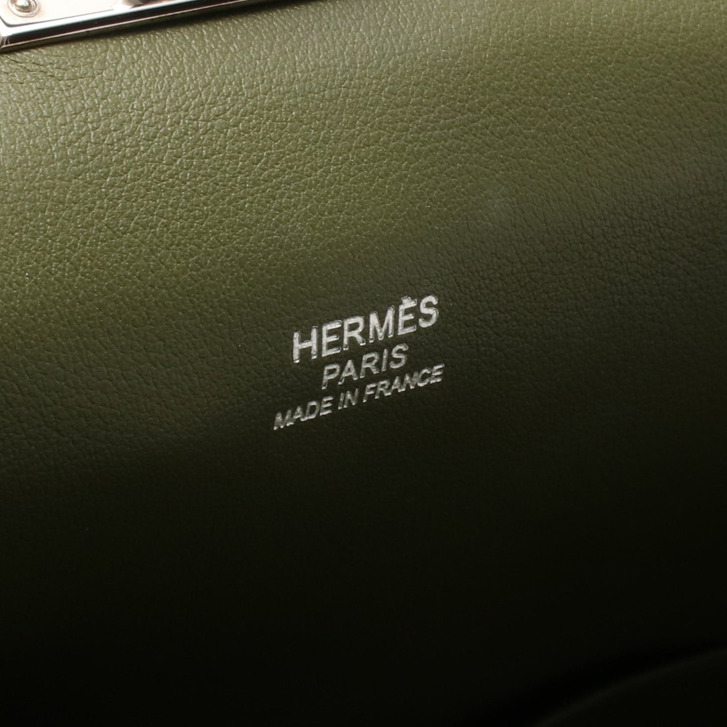 ツールボックス26 カノピ ハンドバッグ ヴォースイフト カーキグリーン シルバー金具 □Q刻印 エルメス バッグ HERMES